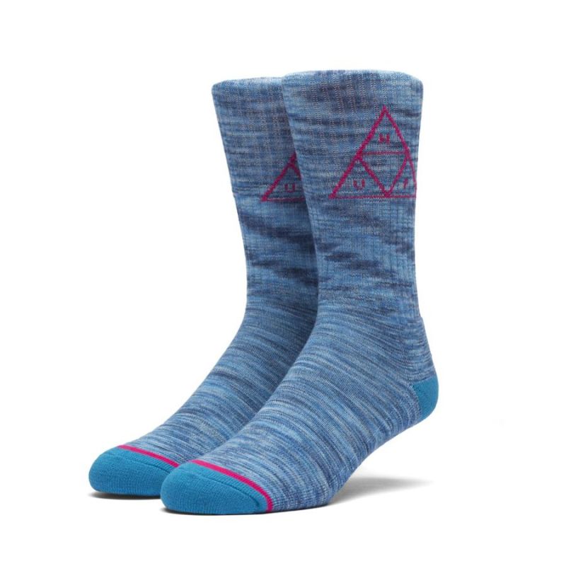 Шкарпетки HUF Triple tri melange socks blue pink