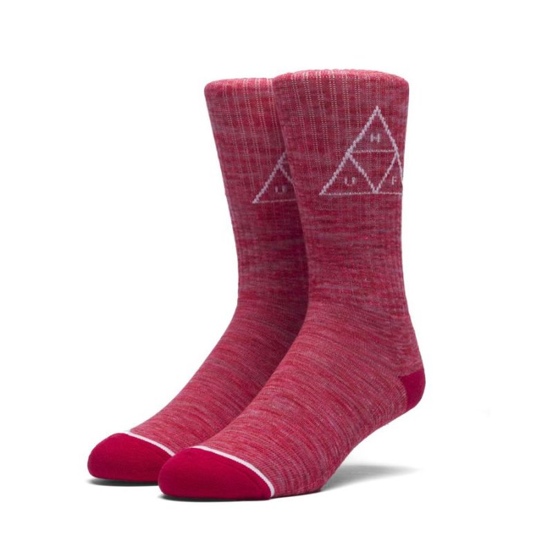 Шкарпетки HUF Triple tri melange socks red