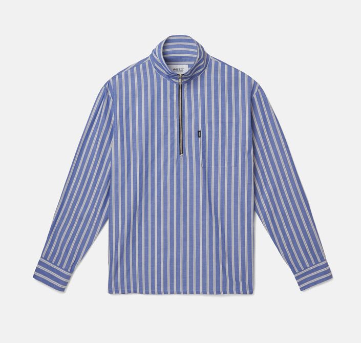 Сорочка WeSC Fall18 Banks ls shirt relaxed fit marine blue