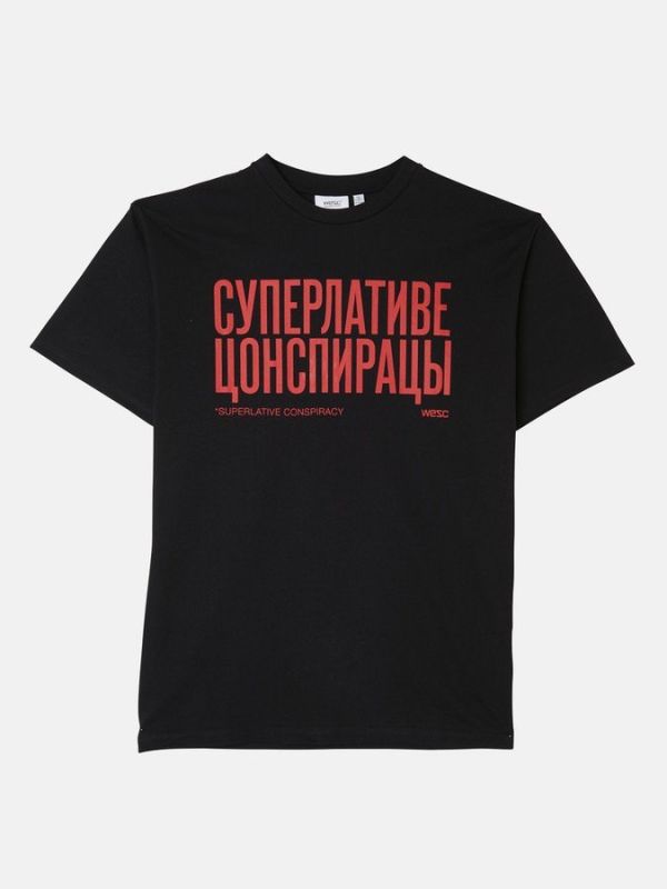 Футболка WeSC SS19 Mason Cyrillic black